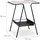 Relaxdays Beistelltisch mit Magazinablage, Metall, MDF, Tischplatte in Holzoptik, Beitisch HBT 55x45x35cm, schwarz/Natur