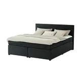 Möbel Kraft Boxspringbett 167 x 104 cm H3 Schwarz