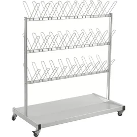 Kongamek Schuh- und Stiefeltrockenwagen 870x540x1200mm verzinkt für 60 Schuhe