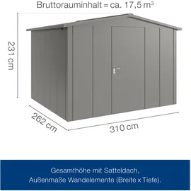 hörmann stauraumsysteme Juno 3,10 x 2,62 m Graualuminium