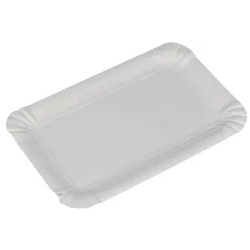 ABENA® Pappteller, Eckig, 10,5 x 16,5 cm 500537 , 1 Packung = 250 Stück