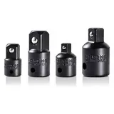 4tlg Stecknuss Adapter Set, Schlagschrauber Adapter Vielzahn Nuss Satz 1/2" auf 3/8", 3/8" auf 1/2", 3/8" auf 1/4", 1/4" auf 3/8" für Knarren, Nuss, Steckschlüsseln