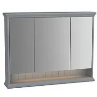 Vitra Valarte LED-Spiegelschrank 62235 98x17x76cm, 3 Spiegeltüren, Korpus grau