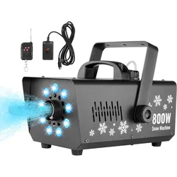 VEVOR 800W Schneemaschine Schnee Maschine Snow Effekt LED Bühnenbeleuchtung