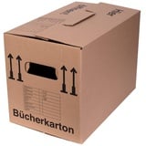 50 x Bücherkarton Umzugskarton Aktenkarton 500 x 300 x 350 mm bis 40 kg mit stabiler starker Doppelwelle, Menge wählbar von 5 bis 240 Stück