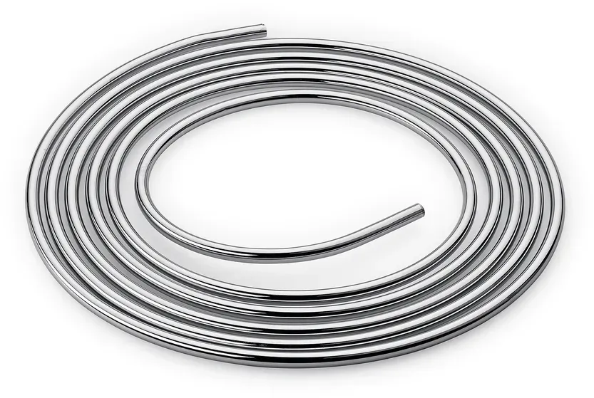Naber 5031010 Kupferrohr verchromt Zubehör, L 5000 mm, Ø 10 mm Kupferrohr ver...