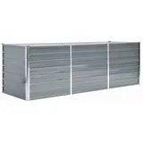 vidaXL Garten-Hochbeet verzinkter Stahl rechteckig 240 x 80 x 77 cm Grau 