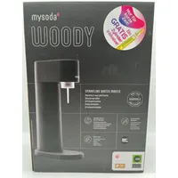 MySoda Wassersprudler Set schwarz + 1L Quick-Lock Flasche +