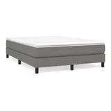 vidaXL Boxspringbett mit Matratze Dunkelgrau 160x200 cm Stoff