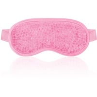 Clundoo Augenmaske Kühlend, Gel Augenmaske Kühlend Augen Kühlpads mit Gelperlen, Wiederverwendbare Kühlende Augenmaske für Augenringe, Geschwollene, Augenermüdung Lindern (B-Rosa)