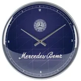 Nostalgic-Art Wanduhr Mercedes-Benz Silver & Blue
