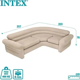 Intex Ecksofa 2-Sitzer Beige