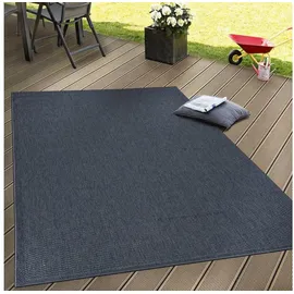 Paco Home Outdoor Teppich wetterfest Garten, Terrasse flachgewebt Uni Sisaloptik robust Grösse 80x150 cm