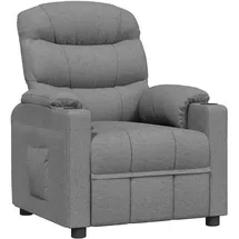 vidaXL Relaxsessel mit verstellbarer Rückenlehne Polyester 92 x 105 x 0 cm Hellgrau