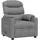 vidaXL Relaxsessel mit verstellbarer Rückenlehne Polyester 92 x 105 x 0 cm Hellgrau