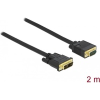 DeLock 86749 Videokabel-Adapter 2 m DVI VGA (D-Sub) Schwarz