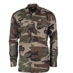 Mil-Tec Ripstop Feld, Hemd - Woodland - XS