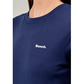 BENCH Rundhalsshirt "ALCYONE", Damen, Gr. 42, blau (navy), Jersey, Obermaterial: 100% Baumwolle, unifarben, Rundhals, Shirts Rundhalsshirt