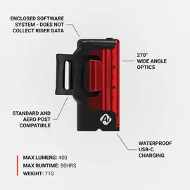 Lezyne Strip Drive Pro Ai Alert 400+ Rücklicht