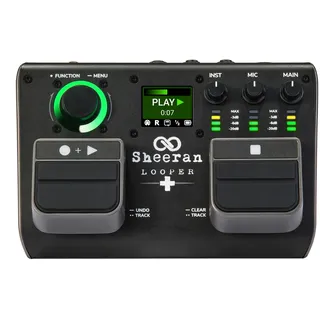 SHEERAN LOOPER + Dual Track Pedal für Gitarre, Bass, Keyboard, Vocals und Mehr, mit 128 Loops Speicher, 4 Looping Modi, LED-Display und Audiointerface