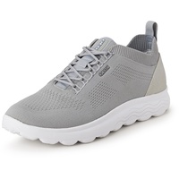 GEOX Herren Spherica U Sneakers, Light Grey White, 43 EU Schmal