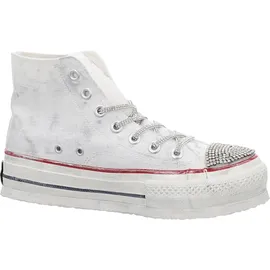 nan-ku Damen Plateau Sneaker Weiß 37
