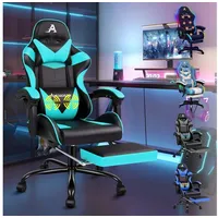 Luxuskollektion Massage-Gaming-Stuhl mit Neigung und Fußstütze, ergonomischer