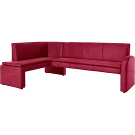 exxpo - sofa fashion Essbank EXXPO - SOFA FASHION "Cortado, elegant und modern mit hohem Sitzkomfort", rot, B:157cm H:89cm T:244cm, Luxus-Microfaser (100% Polyester), Sitzbänke, Essbank, hohe Bodenfreiheit, schöne Detailverarbeitung, wahlweise Lederbezug