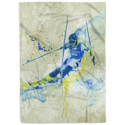 Sinus Art Handtücher SplashArt Sport Handtuch Strandhandtuch Saunatuch Kuscheldecke Kunstvoll Ski Alpin I Spor, Baumwolle-Polyester-Mix (1-St), Handtuch 70 cm x 140 cm