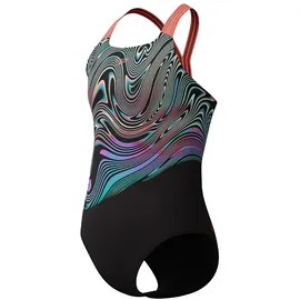 Speedo Digital Placement Powerback Badeanzug Neon Coral 176