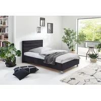 Westfalia Schlafkomfort Polsterbett, schwarz, B:130cm L:210cm, Bezug: Microvelours (100%