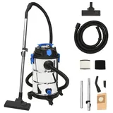 vidaXL Nass- und Trockensauger 1200 W 30 L Silbern