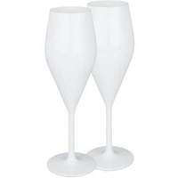 Gimex Champagner Glas Eleganza 2er-Set, weiß, 230 Ml