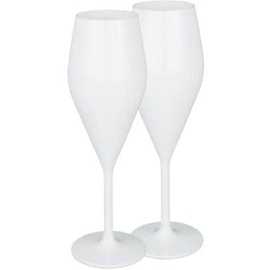Gimex Champagner Glas Eleganza 2er-Set, weiß, 230 Ml