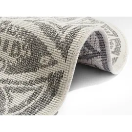 freundin Home Collection Teppich Lilja Wendeteppich", beige (creme, grau), H:5mm Ø:100cm, Polypropylen (PP), freundin Home Collection Teppiche, Teppich, In-& Outdoor, beidseitig, Wetterfest, Balkon, Garten, Wohnzimmer