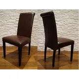 Dunkelbraun Echtleder Stuhl 100% Echt Leder stühle Lederstühle Esszimmer Stuhl