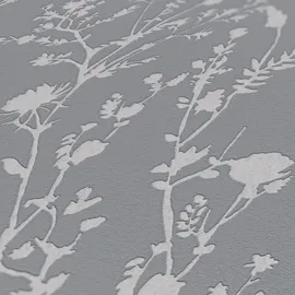 A.S. Création Floral Vliestapete 10,05 m x 0,53 m 395463 Grau/ Silber