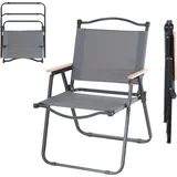 Komfortabler Stagecaptain Outdoor-Stuhl in Grau mit Armlehnen aus Buchenholz