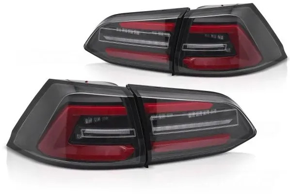 Voll LED Lightbar Rückleuchten für VW Golf 7 Variant 13-17 Schwarz rote Lightbar