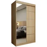 masseno Schwebetürenschrank MIRELLA 120 x 216 x 61 cm Braun