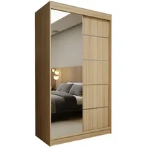 masseno Schwebetürenschrank MIRELLA 120 x 216 x 61 cm Braun