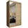 masseno Schwebetürenschrank MIRELLA 120 x 216 x 61 cm Braun