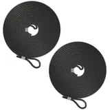 Relaxdays Schwarzes Gummiseil im 2er Set Schwarz