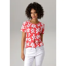 Aniston CASUAL T-Shirt in rot-weiß | Gr.: 38