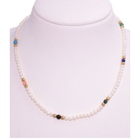 Firetti Perlenkette »Schmuck Geschenk Halsschmuck Halskette Perle«, 89258212-47 gelbgoldfarben-weiß