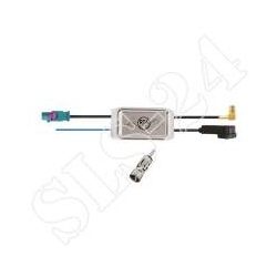 206.051-0 DAB+ AM/FM Aktiver Antennensignal-Verteiler ISO-SMB 90°-Fakra Phant...