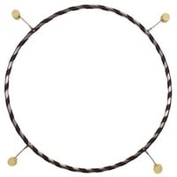 Hoopomania Hula-Hoop-Reifen Feuer Hula Hoop Reifen, 90cm, 4 Fackeln, 16mm (4-tlg) schwarz 16mm | Ø 90 cm