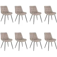 Home Deluxe Polsterstuhl Esszimmer IKALO - 8er Set -