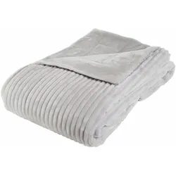 Wohndecke »Cordoptik«, mit Glanzeffekt, Kuscheldecke, 843227-0 silberfarben