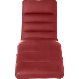 W.Schillig Relaxliege daily dreams Leder/Polyester 65 x 91 x 170 cm rot mit Kissen
